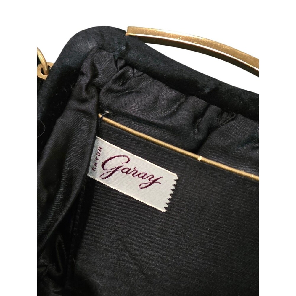 Vintage 40s/50s Whiting and Davis MCM Black Velvet Evening Handbag - Picture 5 of 7